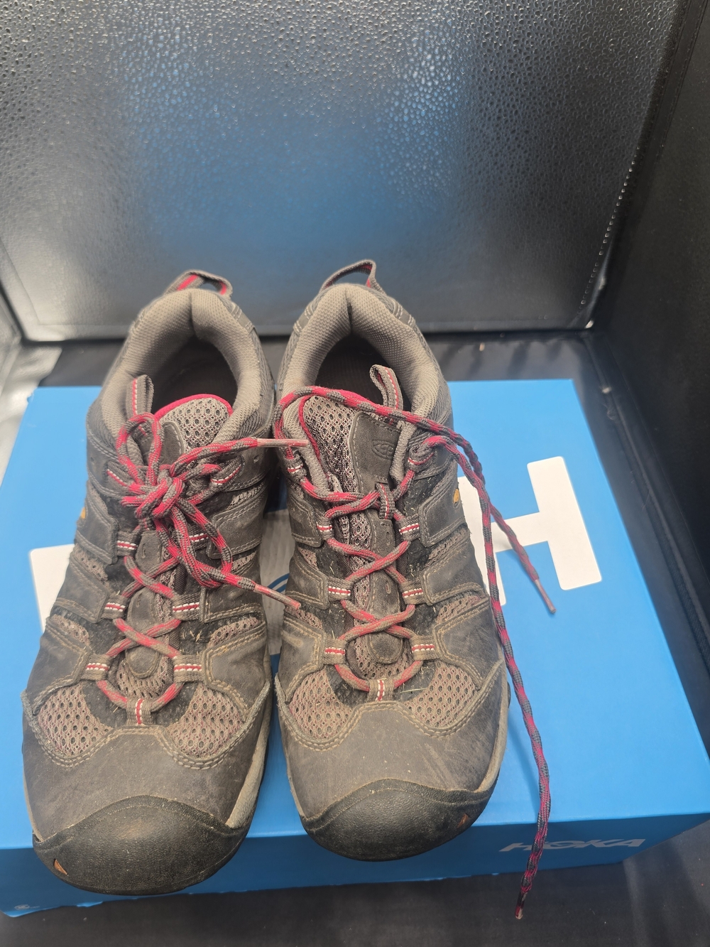 Keen Women's Brown Hiking Boots with Red Accents